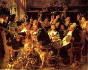Jacob Jordaens Feast of the bean king Germany oil painting artist